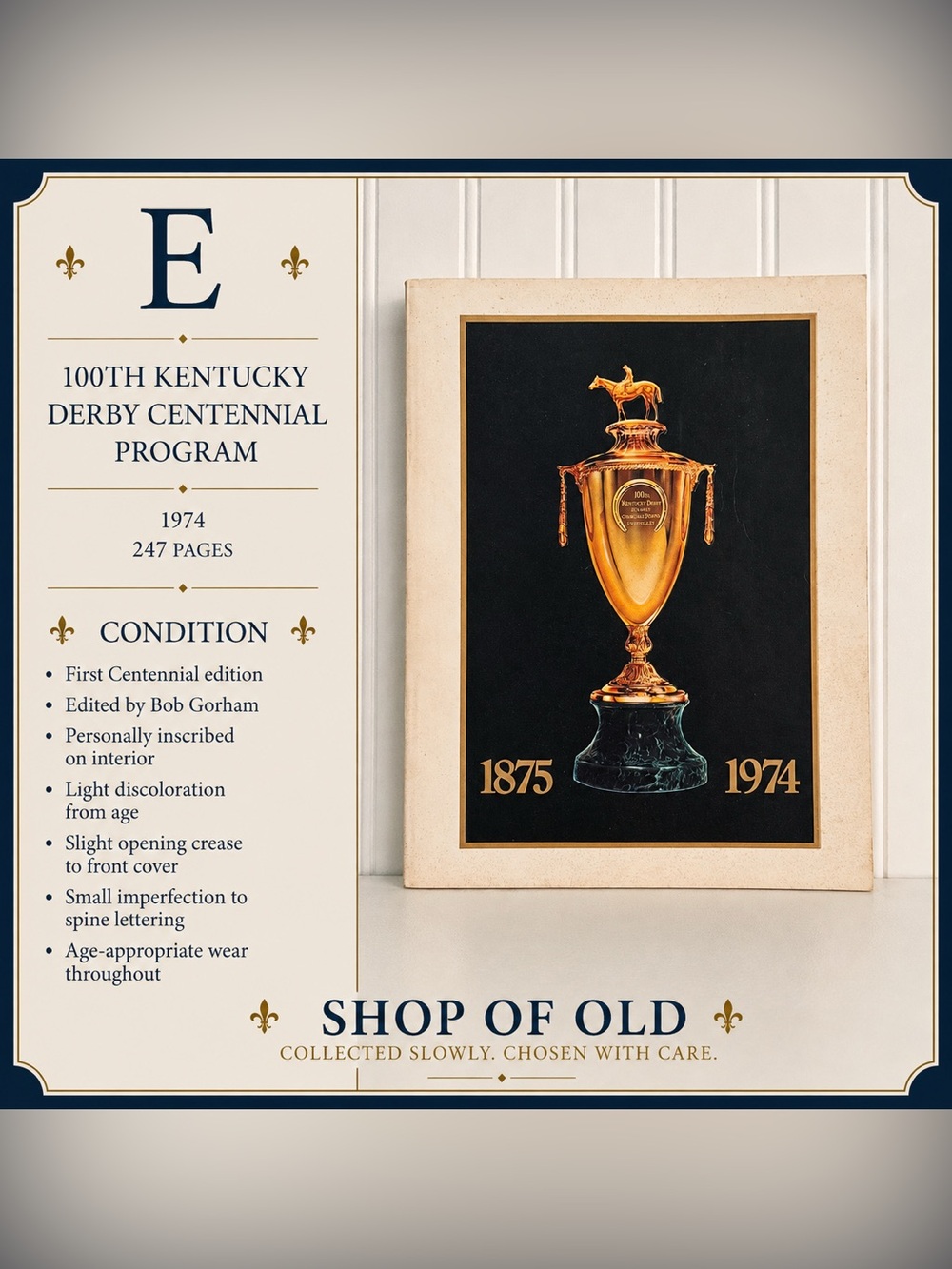 Churchill Downs 100th Kentucky Derby Centennial Book 1875–1974
